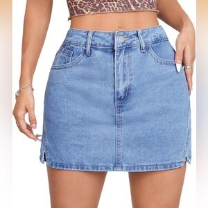 Women’s High Waisted Denim Mini Skort size small